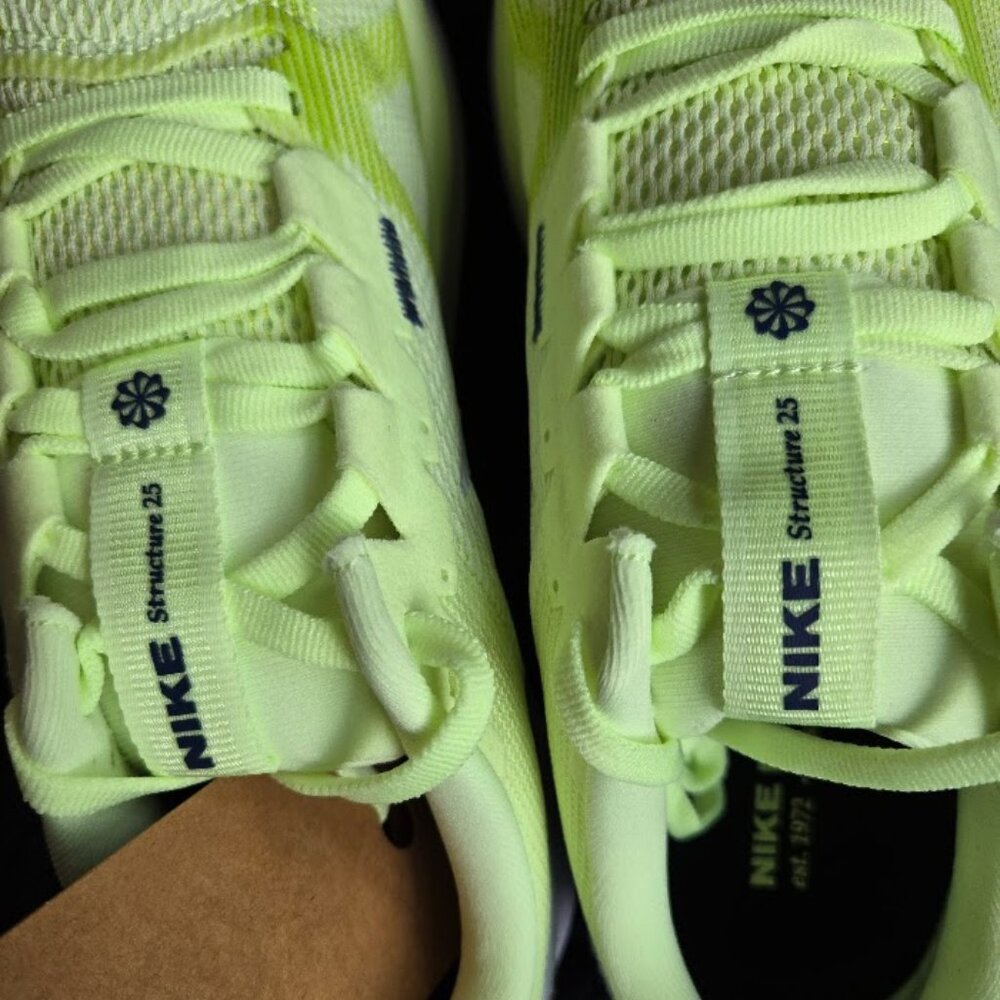 RARE Nike Air Zoom Structure 25 Volt/Grey/Wht Run Gym Sport Cross-Trainer DJ7884 - Picture 6 of 16